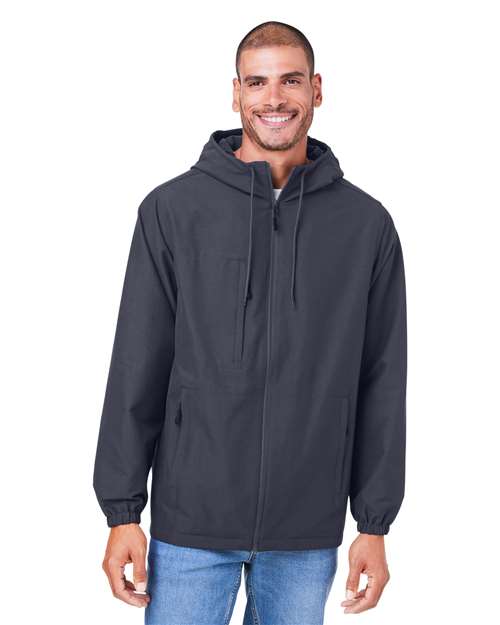 Harriton Unisex Flex Twill Hooded Jacket