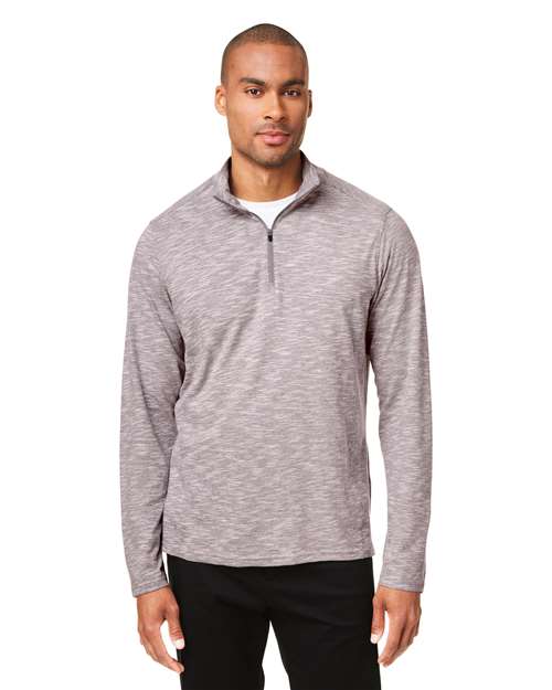 North End Men's Eclipse Jacquard Quarter-Zip Pullover
