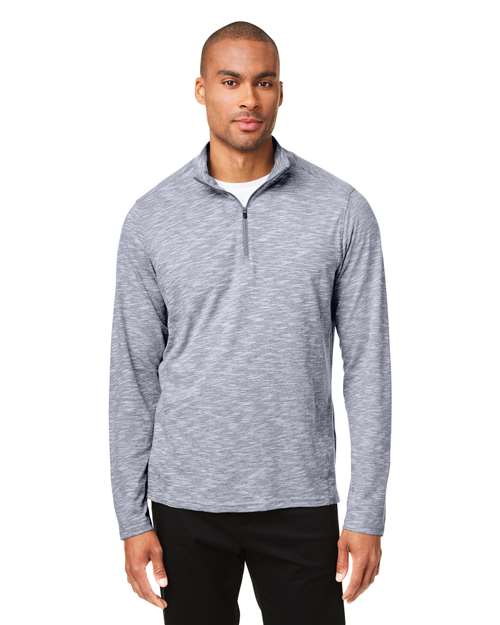 North End Men's Eclipse Jacquard Quarter-Zip Pullover