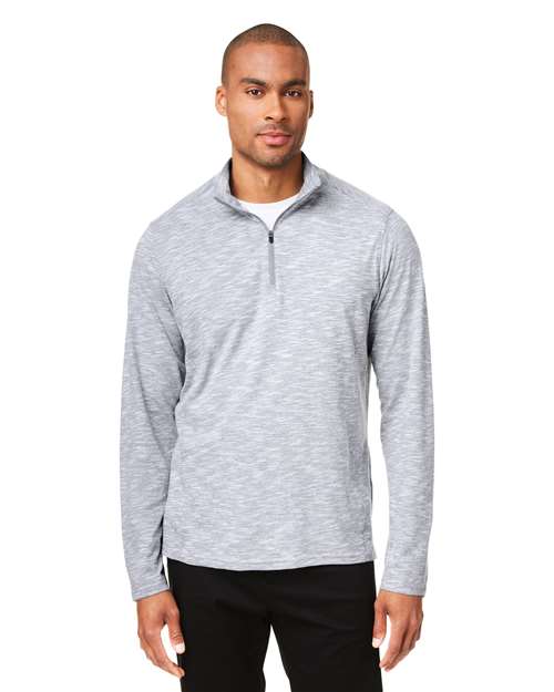 North End Men's Eclipse Jacquard Quarter-Zip Pullover