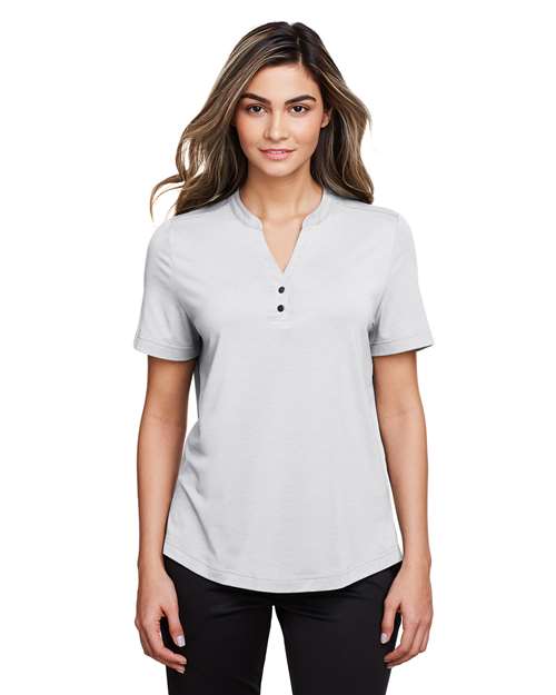 North End Women's JAQ Snap-Up Stretch Performance Polo
