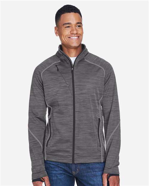 North End Men's Flux Mélange Bonded Fleece Jacket