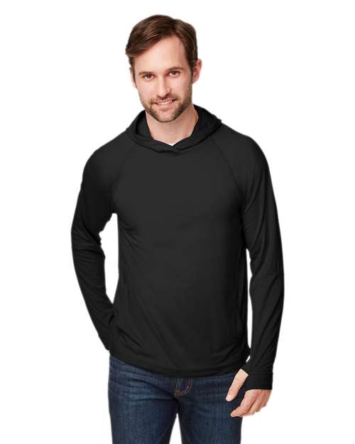 North End Unisex JAQ Stretch Performance Hooded Long Sleeve T-Shirt