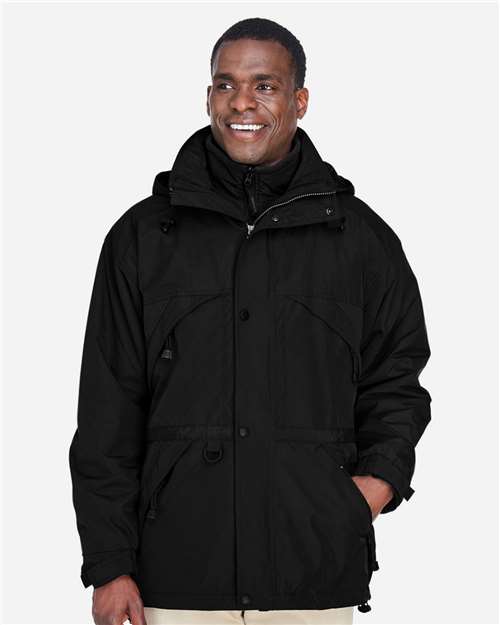 North End Men's 3-in-1 Parka with Dobby Trim