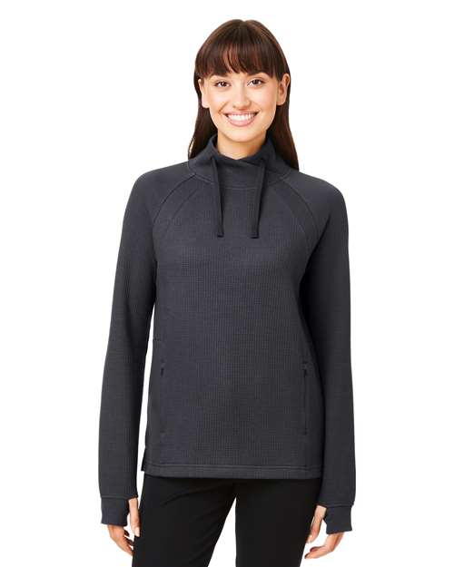 North End Women's Rhythm Waffle Cross-Neck Pullover
