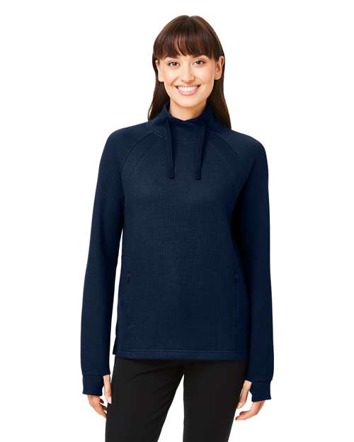 North End Women's Rhythm Waffle Cross-Neck Pullover