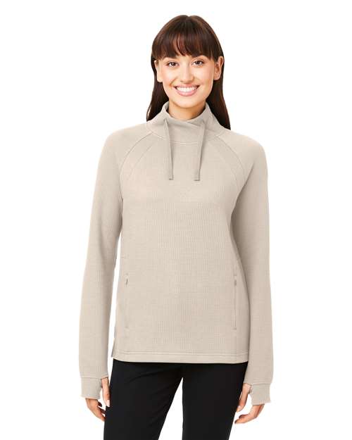 North End Women's Rhythm Waffle Cross-Neck Pullover