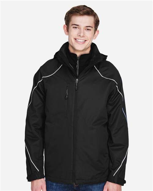 North End Men's Angle 3-In-1 Jacket with Bonded Fleece Liner