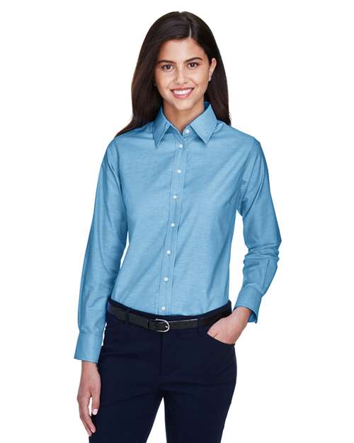 Harriton Women's Long Sleeve Oxford Dress Shirt