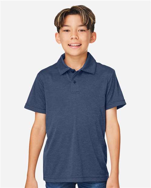 Team 365 Youth Zone Sonic Heather Performance Polo