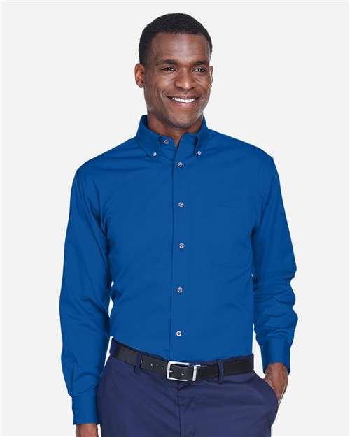 Harriton Men's Tall Easy Blend™ Twill Dress Shirt