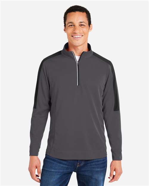 CORE365 Men's Market Snag Protect Mesh Colorblock Quarter-Zip Pullover