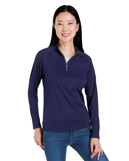 CORE365 Women's Origin Performance Pique Quarter-Zip Pullover