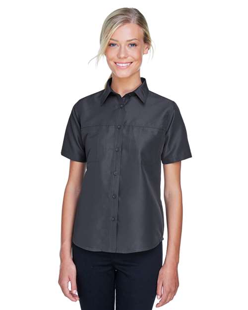 Harriton Women's Key West Short Sleeve Performance Staff Shirt