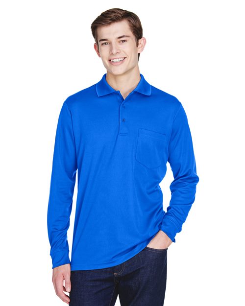 CORE365 Men's Pinnacle Performance Long Sleeve Piqué Polo with Pocket