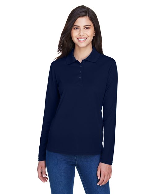 CORE365 Women's Pinnacle Performance Long Sleeve Piqué Polo