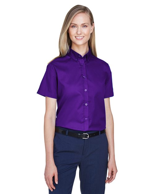 CORE365 Women's Optimum Short Sleeve Twill Shirt