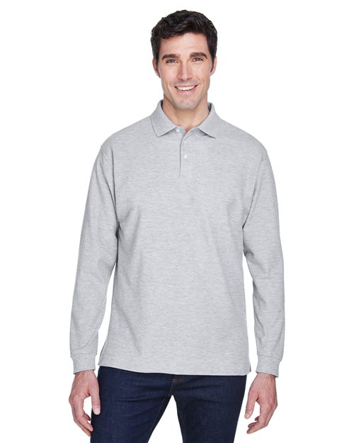 Devon & Jones Men's Pima Piqué Long Sleeve Polo
