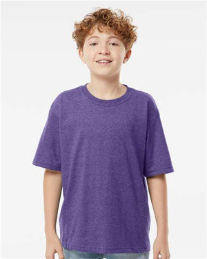 M&O Youth Gold Soft Touch T-Shirt - Heather Purple
