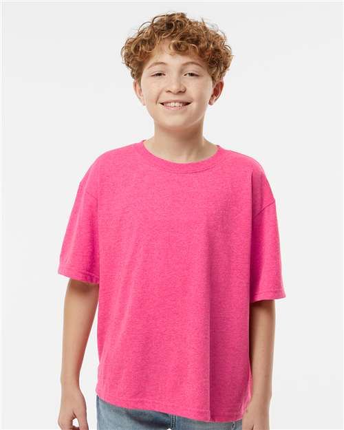 M&O Youth Gold Soft Touch T-Shirt - Neon Pink