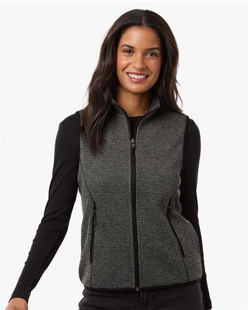 North End Women's Jasper Jacquard Fleece Vest