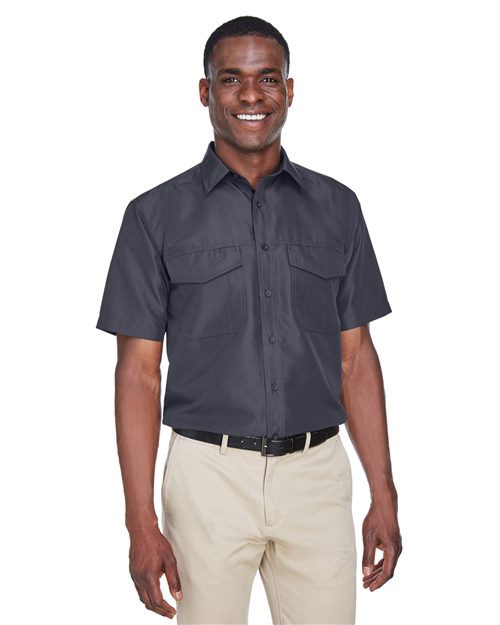 Harriton Men's Key West Short Sleeve Performance Staff Shirt