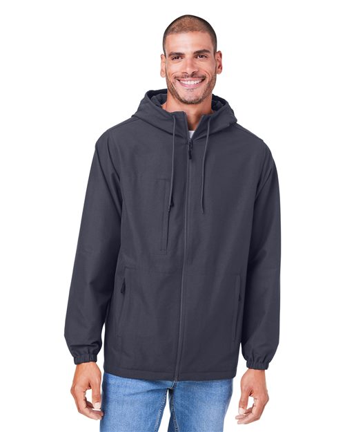 Harriton Unisex Flex Twill Hooded Jacket