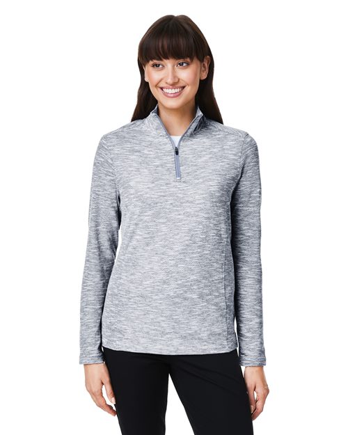 North End Women's Eclipse Jacquard Quarter-Zip Pullover