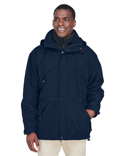 North End Men's 3-in-1 Parka with Dobby Trim
