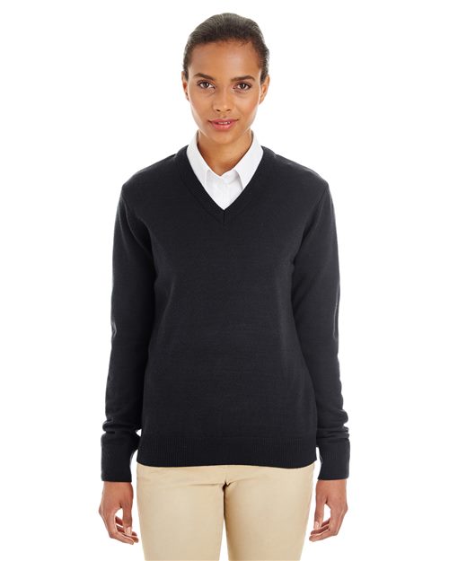 Harriton Women's Pilbloc V-Neck Sweater