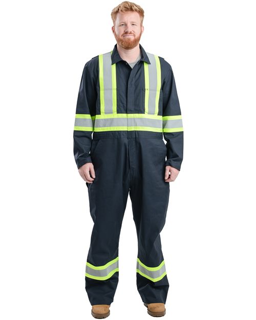 Berne Apparel Safety Striped Gasket Unlined Coverall