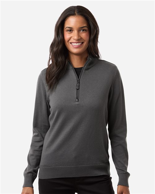 Devon & Jones Women's New Classics Quarter-Zip Sweater