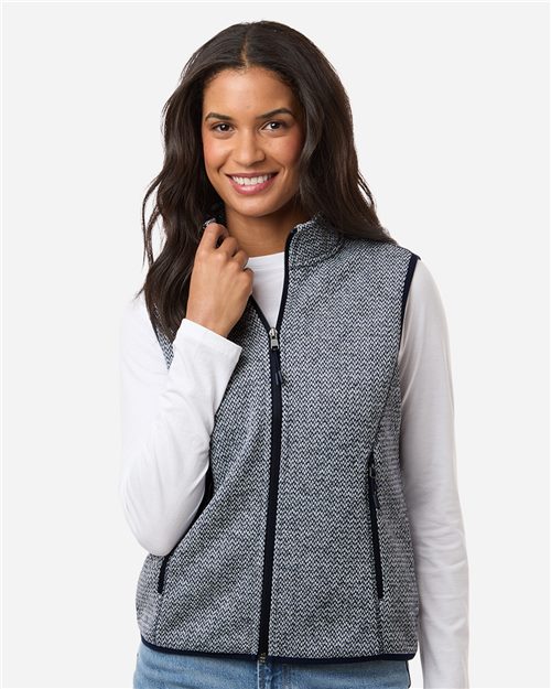 North End Women's Jasper Jacquard Fleece Vest