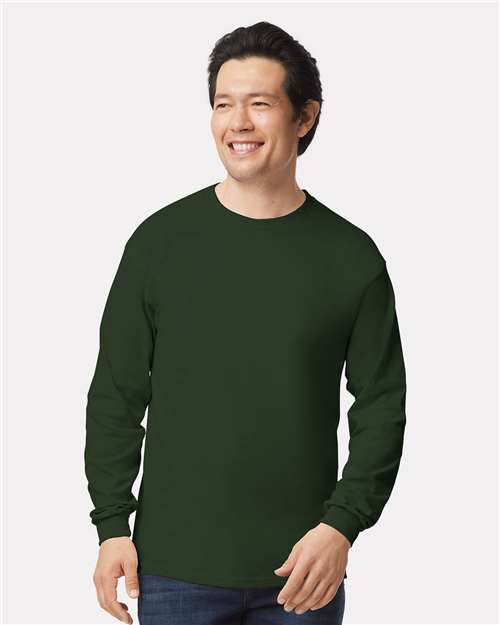 Gildan Unisex Ultra Cotton® Long Sleeve T-Shirt - Forest Green