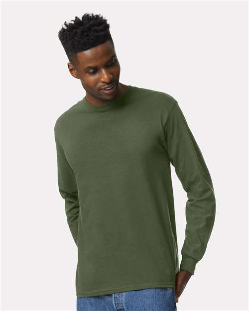 Gildan Unisex Ultra Cotton® Long Sleeve T-Shirt - Military Green