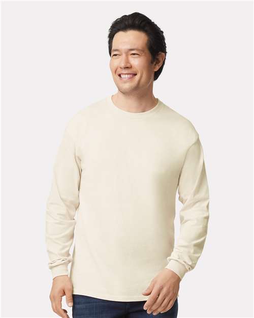Gildan Unisex Ultra Cotton® Long Sleeve T-Shirt - Natural