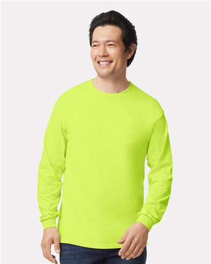 Gildan Unisex Ultra Cotton® Long Sleeve T-Shirt - Safety Green