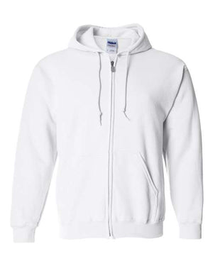 Gildan Unisex Heavy Blend™ Full-Zip Hooded Sweatshirt - White