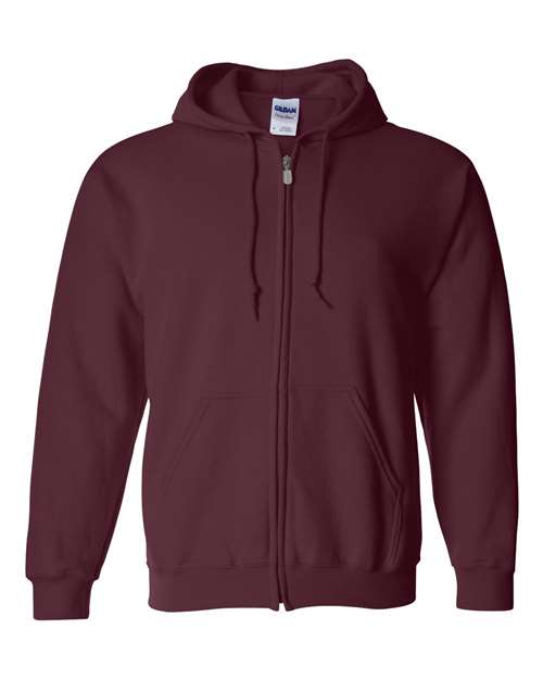Gildan Unisex Heavy Blend™ Full-Zip Hooded Sweatshirt - Maroon