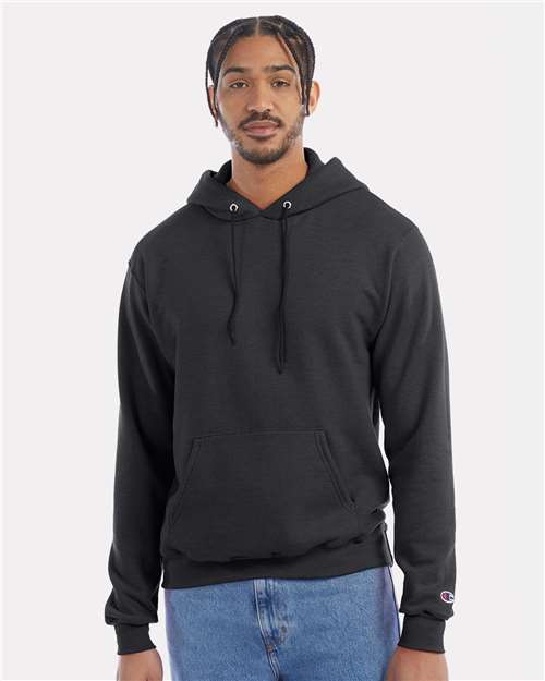 Champion Unisex Powerblend® Hooded Sweatshirt - Black