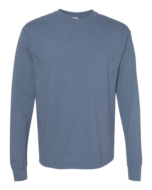 Comfort Colors Unisex Garment-Dyed Heavyweight Long Sleeve T-Shirt - Blue Jean