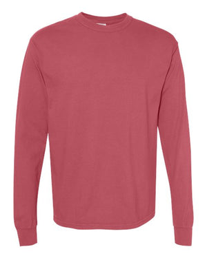 Comfort Colors Unisex Garment-Dyed Heavyweight Long Sleeve T-Shirt - Crimson