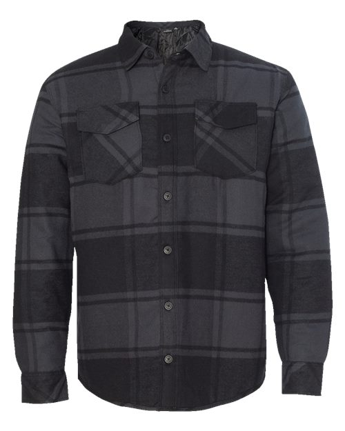 Burnside Men's Quilted Flannel Shirt Jacket