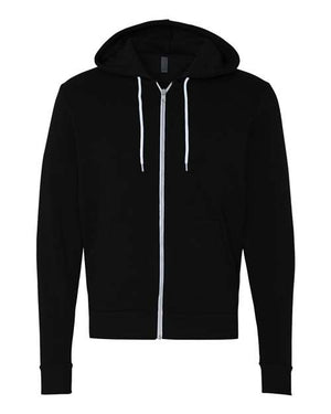 BELLA + CANVAS Unisex Sponge Fleece Full-Zip Hoodie Sweatshirt - Black