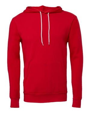 BELLA + CANVAS Unisex Sponge Fleece Hoodie Sweatshirt - Red
