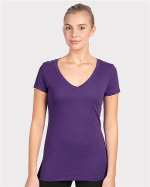 Next Level Women's Ideal V-Neck T-Shirt - Black