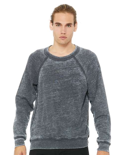 BELLA + CANVAS Unisex Sponge Fleece Raglan Crewneck Sweatshirt - Ash