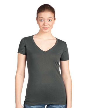 Next Level Women's Ideal V-Neck T-Shirt - Dark Grey