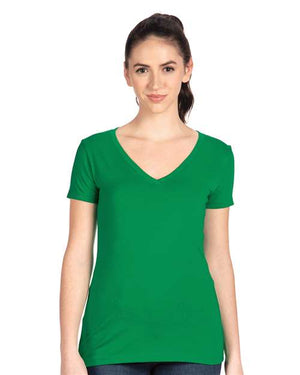 Next Level Women's Ideal V-Neck T-Shirt - Kelly Green