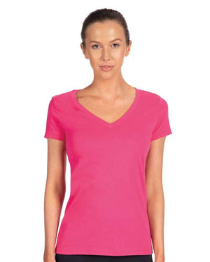Next Level Women's Ideal V-Neck T-Shirt - Raspberry